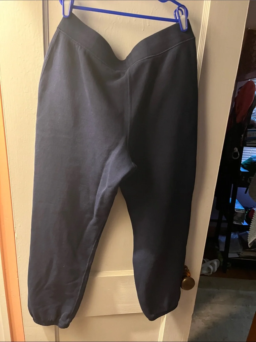 Ralph Lauren Kids Navy Sweatpants with Red Polo Emblem